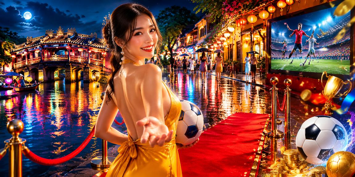 Người hâm mộ bóng đá theo dõi kèo cược tại chợ đêm Hội An trên điện thoại vf5